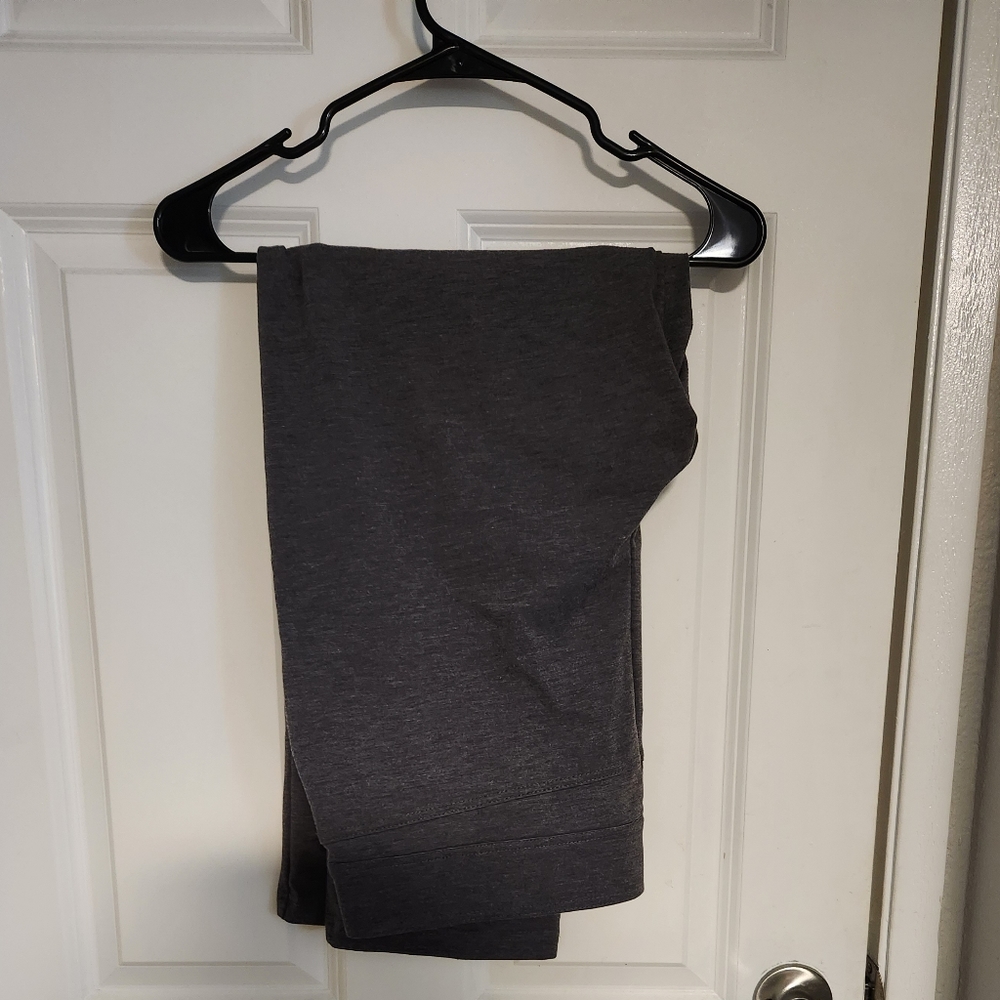 Emily Daniels Womens Elastic Waist Gray Dress Pant Size L
